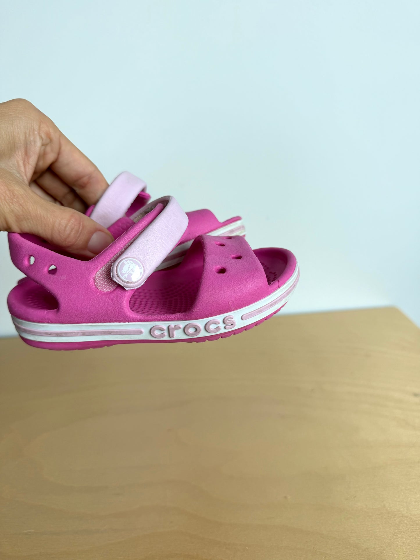 Crocs Pink Sandals / Size 6 Toddler