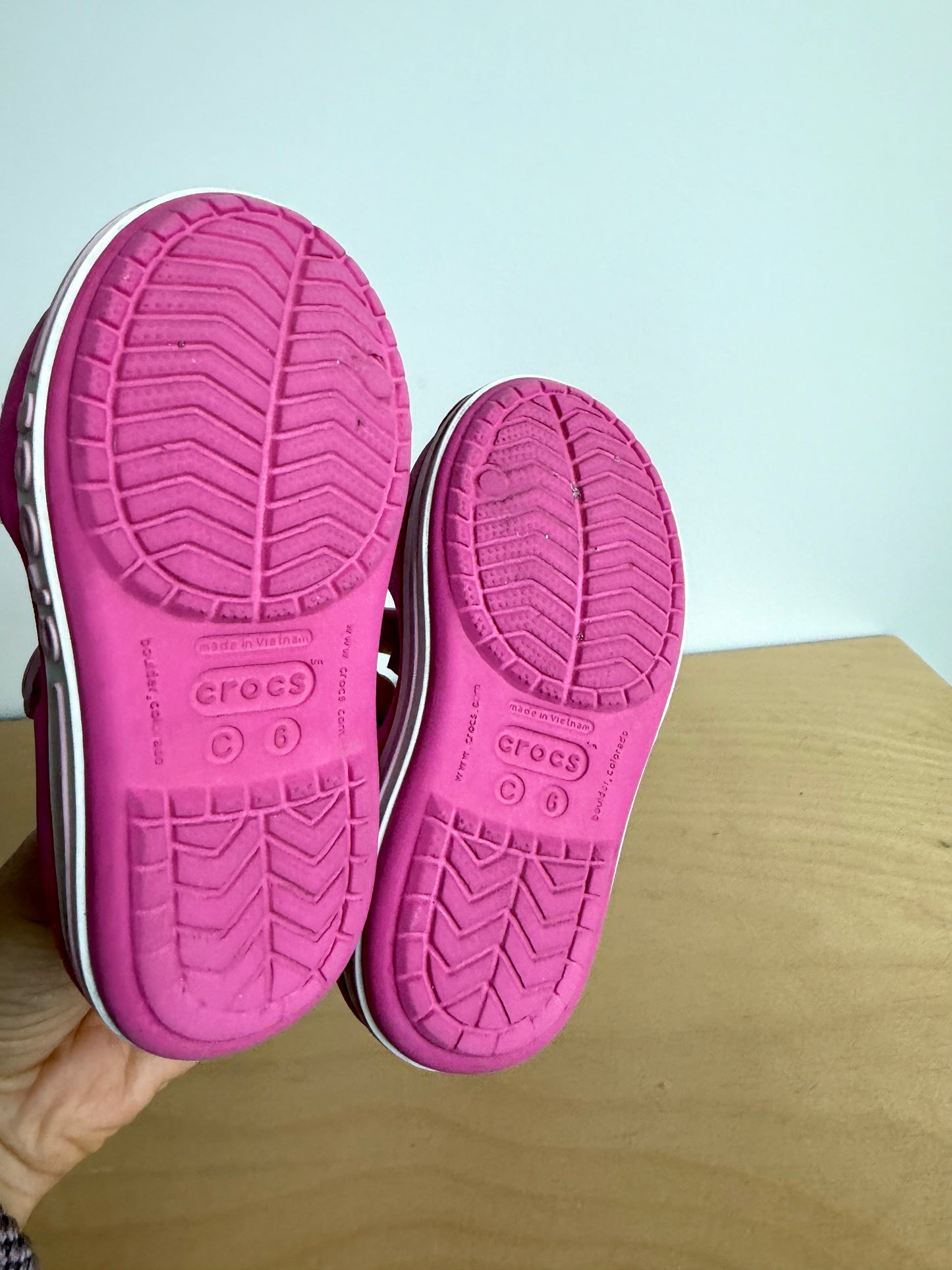 Crocs Pink Sandals / Size 6 Toddler