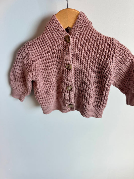Blush Knit Hoodie / 6m