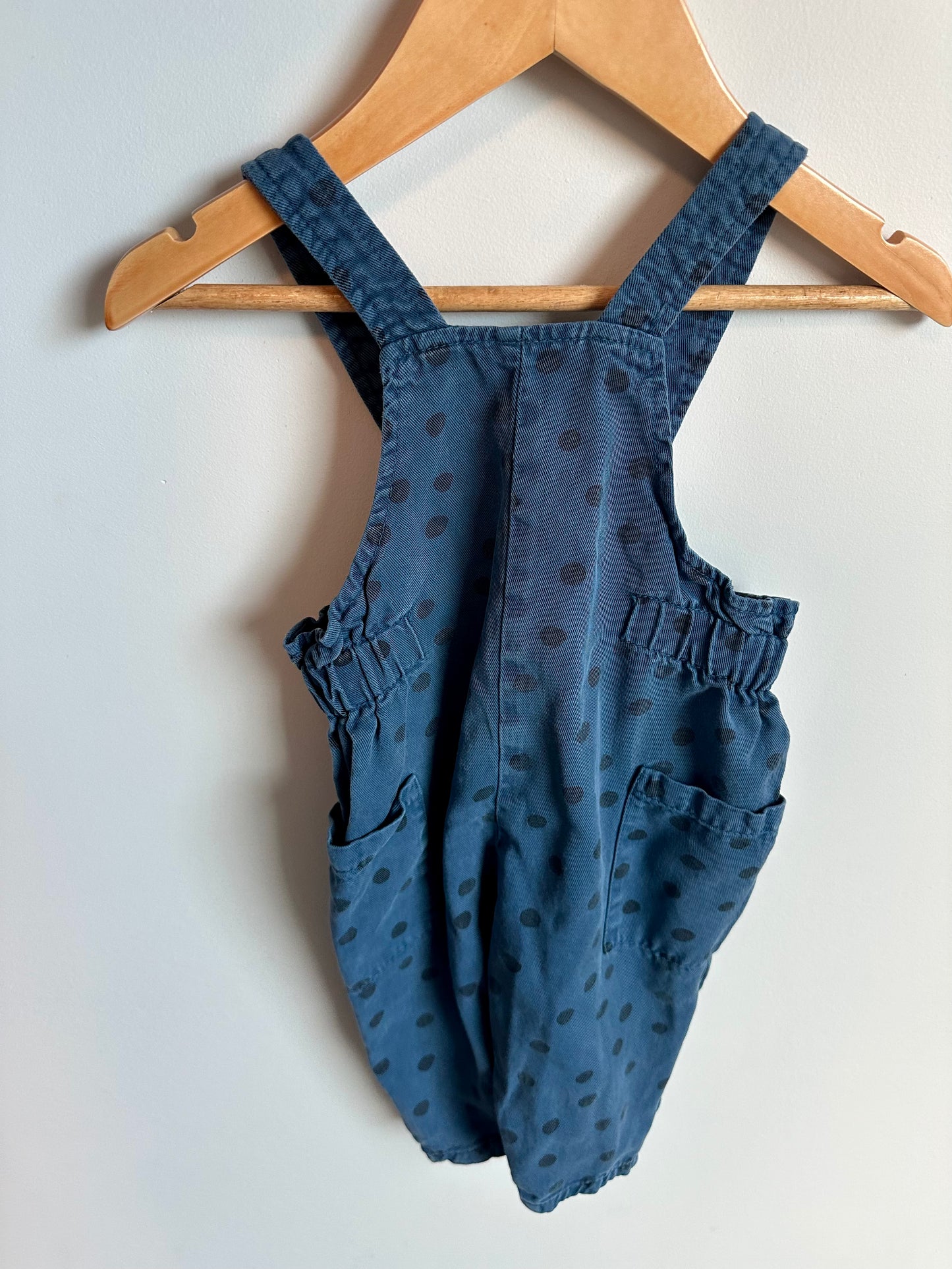 Zara Blue Polkadot Overalls / 9-12m