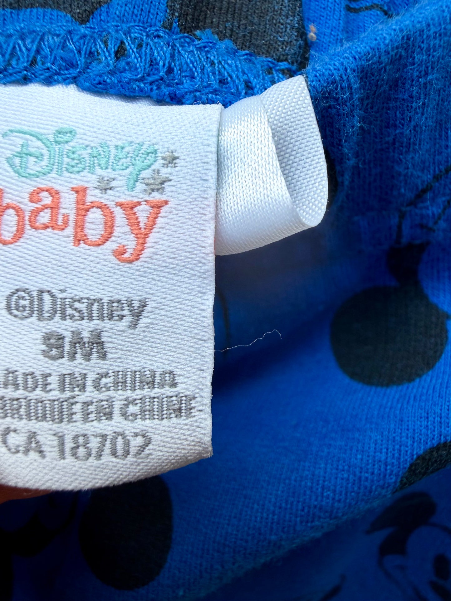 Blue Mickey Pants / 9m