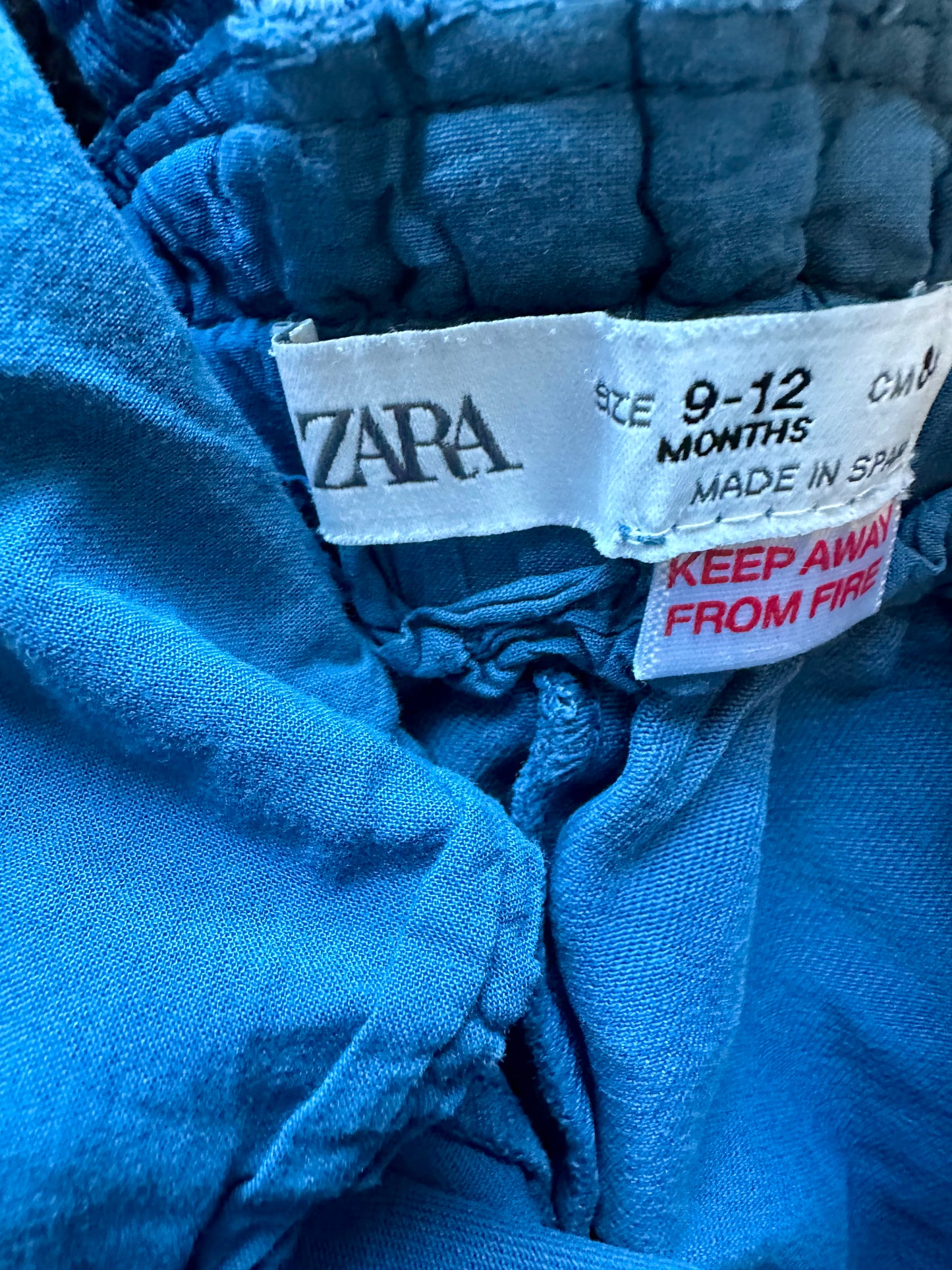 Zara Blue Polkadot Overalls / 9-12m