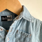 Denim Like Button Up Bodysuit / 6-9m