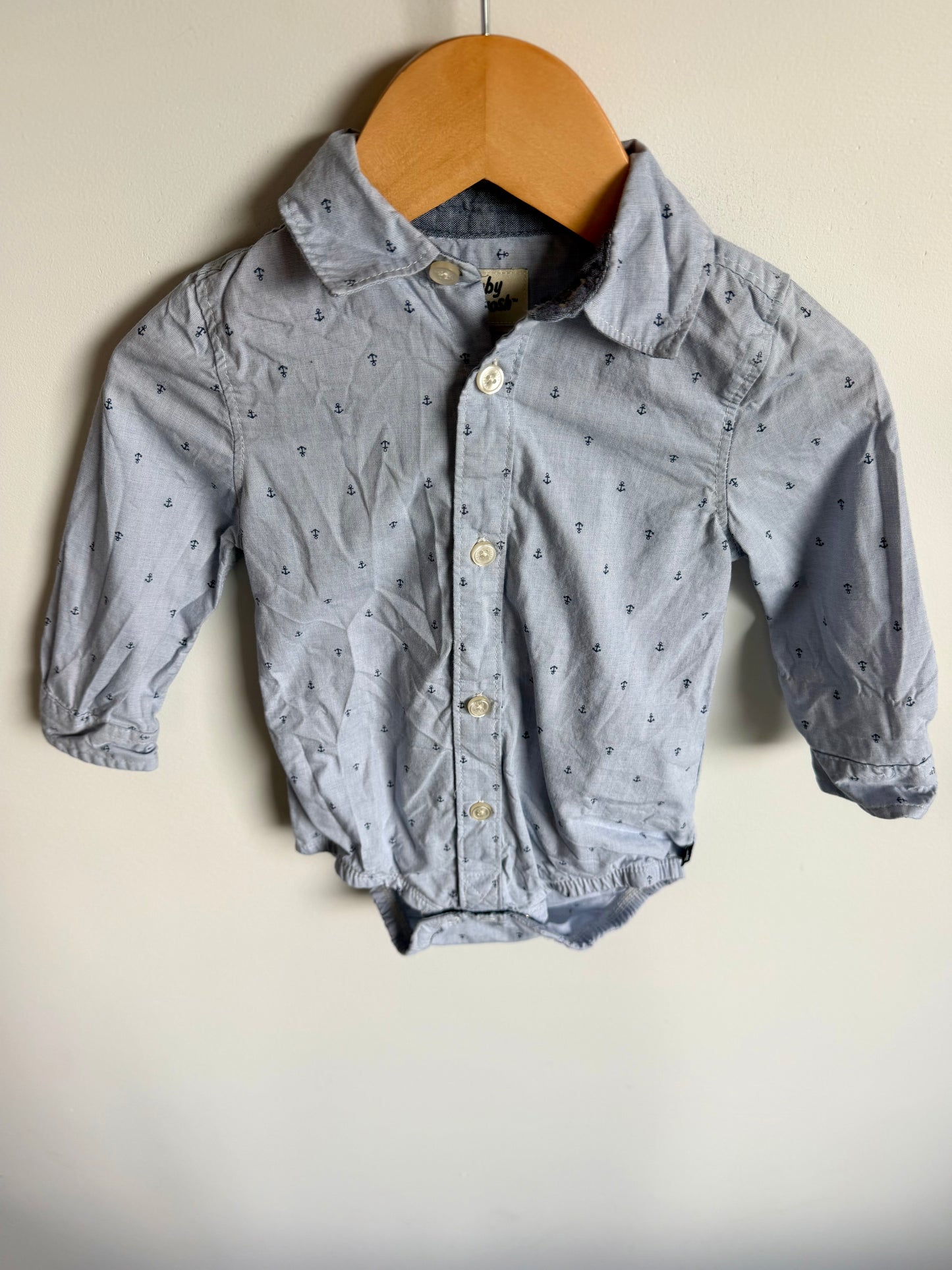 Blue Anchor Collared Bodysuit / 18m