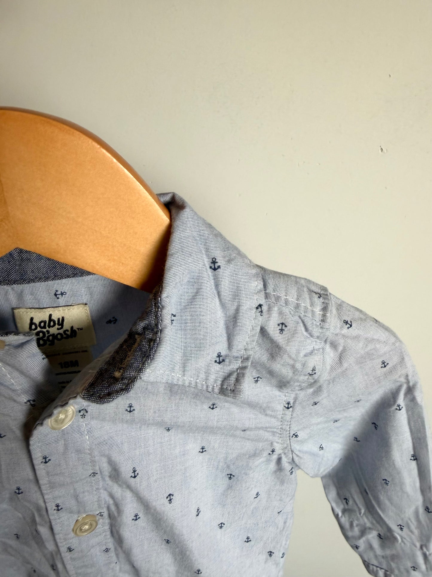 Blue Anchor Collared Bodysuit / 18m