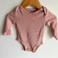 Striped White Blush Bodysuit / 6m