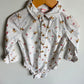 White Puppy Collared Bodysuit / 18-24m