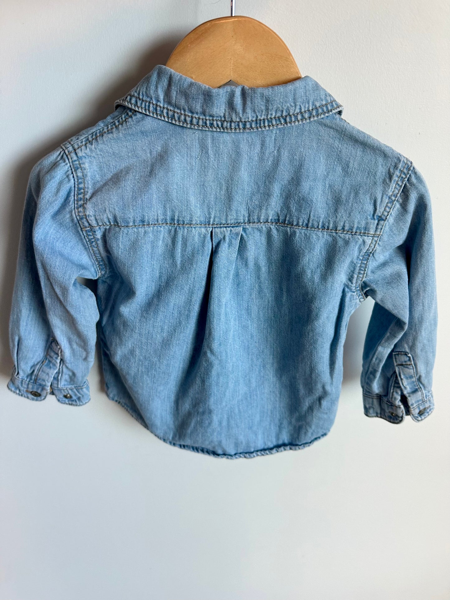 Zara Denim Long Sleeve Top / 12-18m