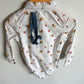 White Puppy Collared Bodysuit / 18-24m