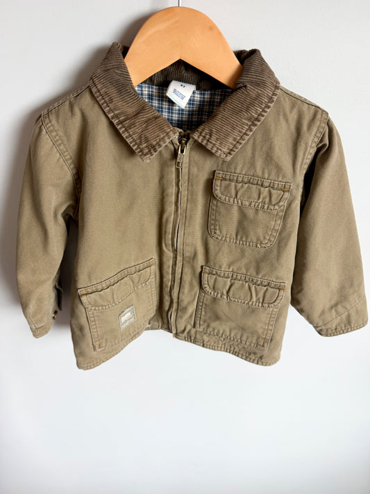 Khaki Green Collared Jacket / 3T