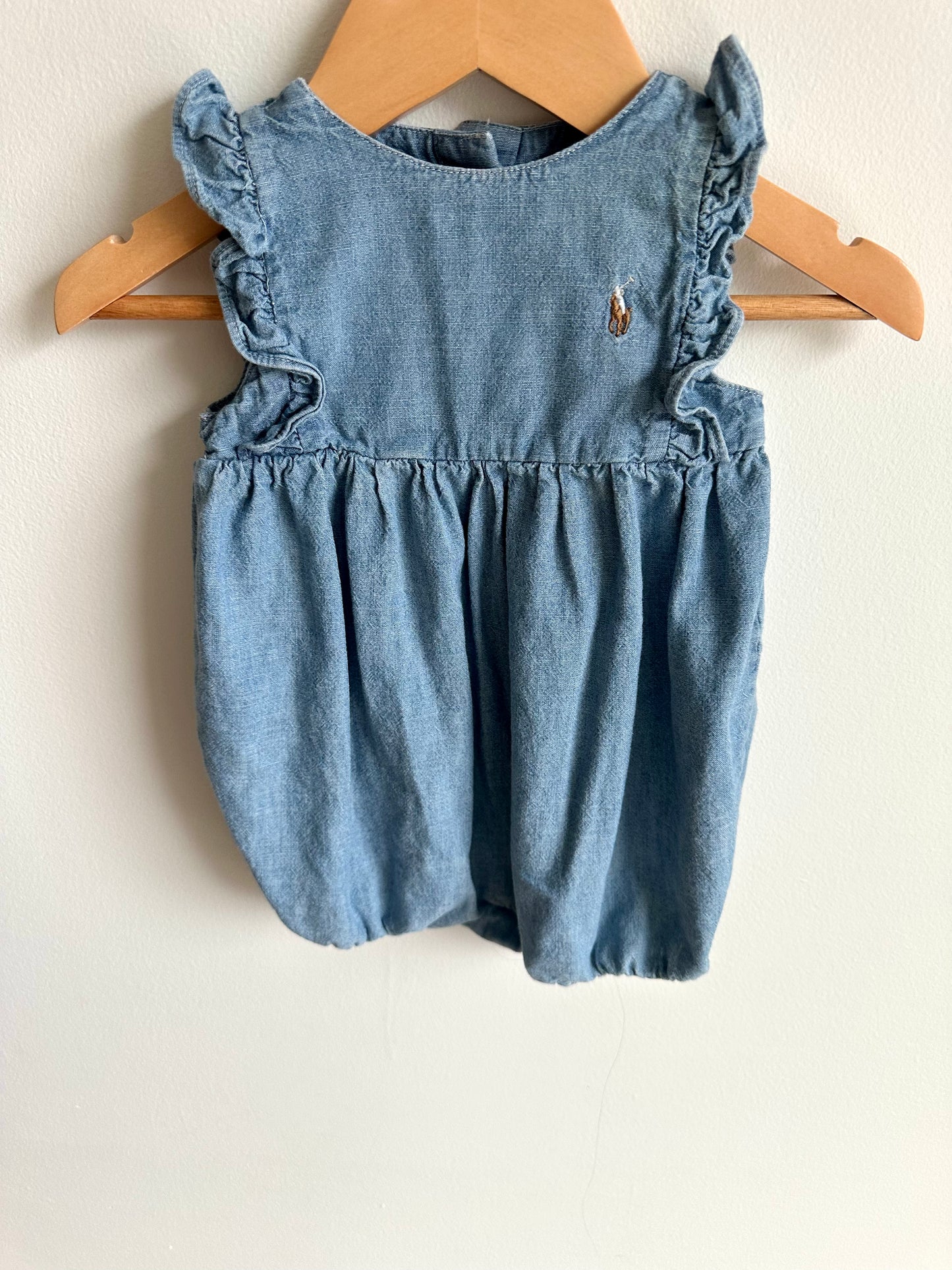 Ralph Lauren Chambray Romper / 6m