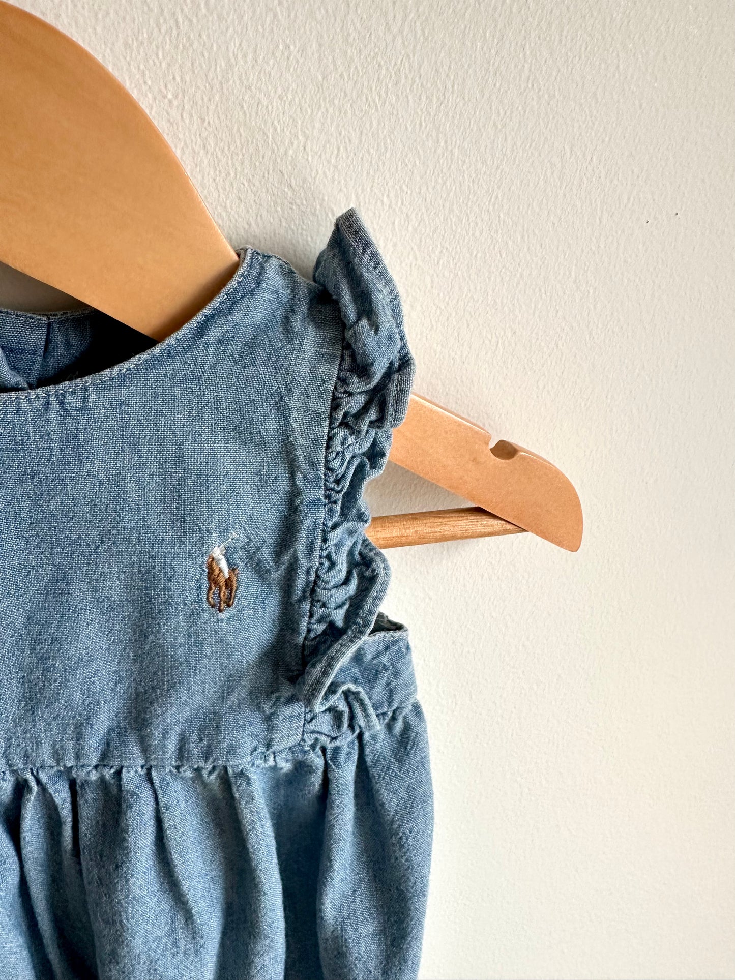 Ralph Lauren Chambray Romper / 6m