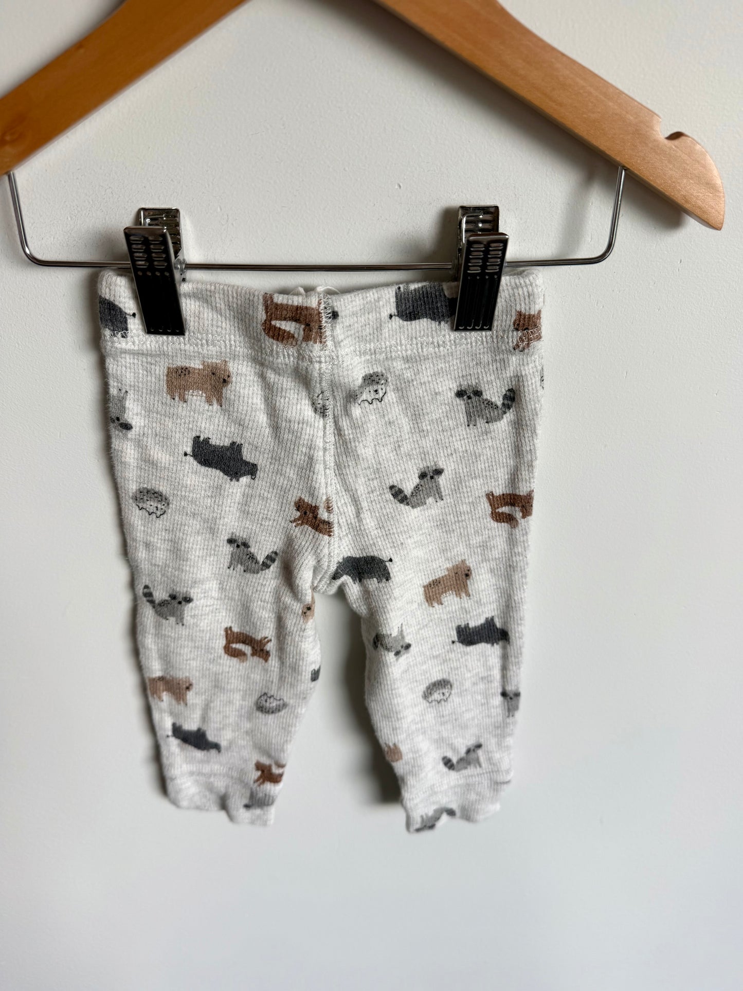Woodland Animal Grey Waffle Pants / 9m