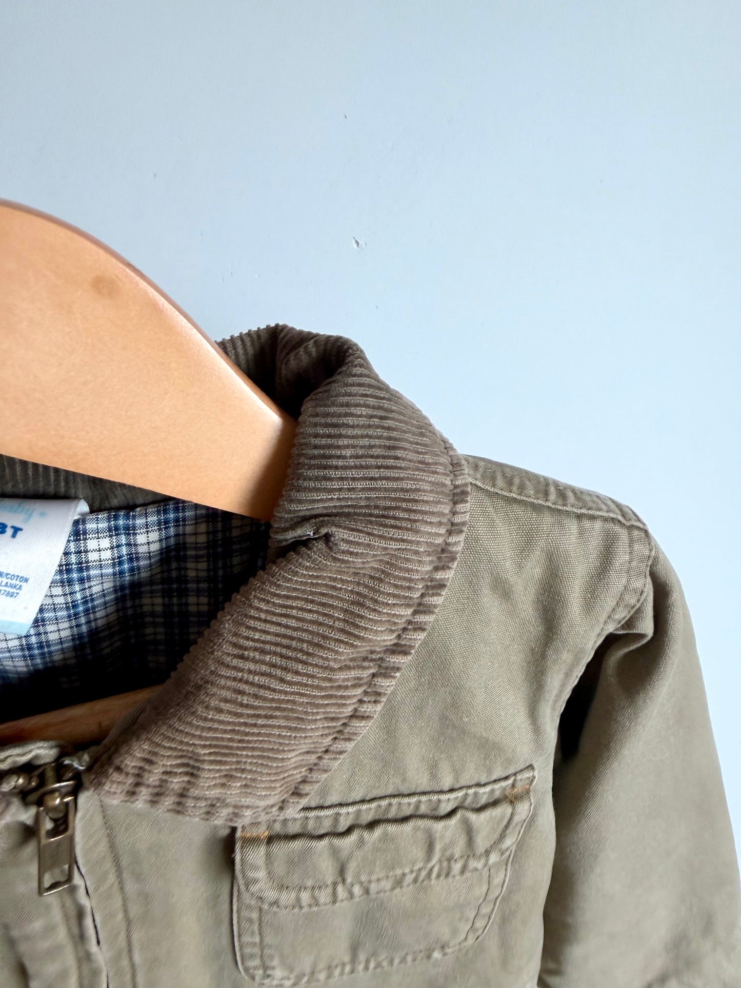Khaki Green Collared Jacket / 3T