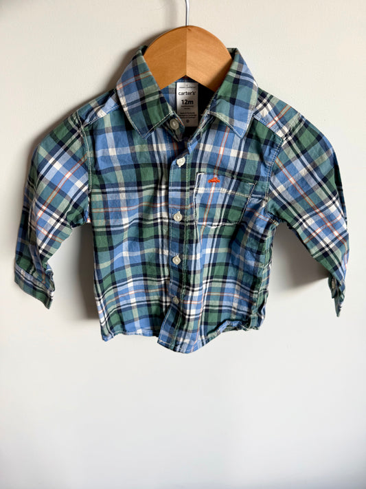 Plaid Dress Shirt / 12m