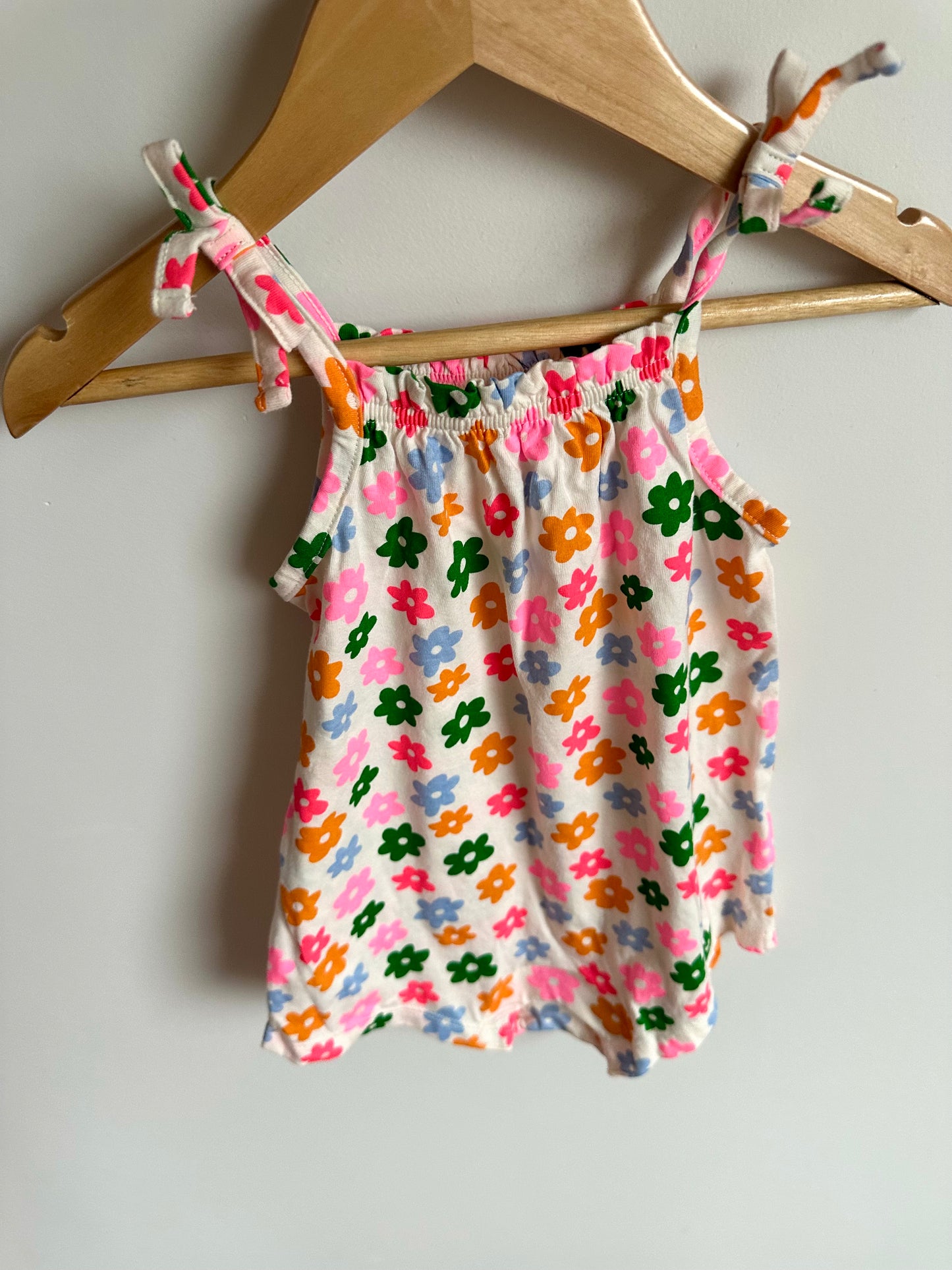 Colored Flower Romper / 12-18m