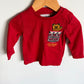 Red Guess Long Sleeve with Embroidered Teddy Pocket / 12m
