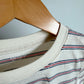 Red + Blue Striped Cream Top / 3T
