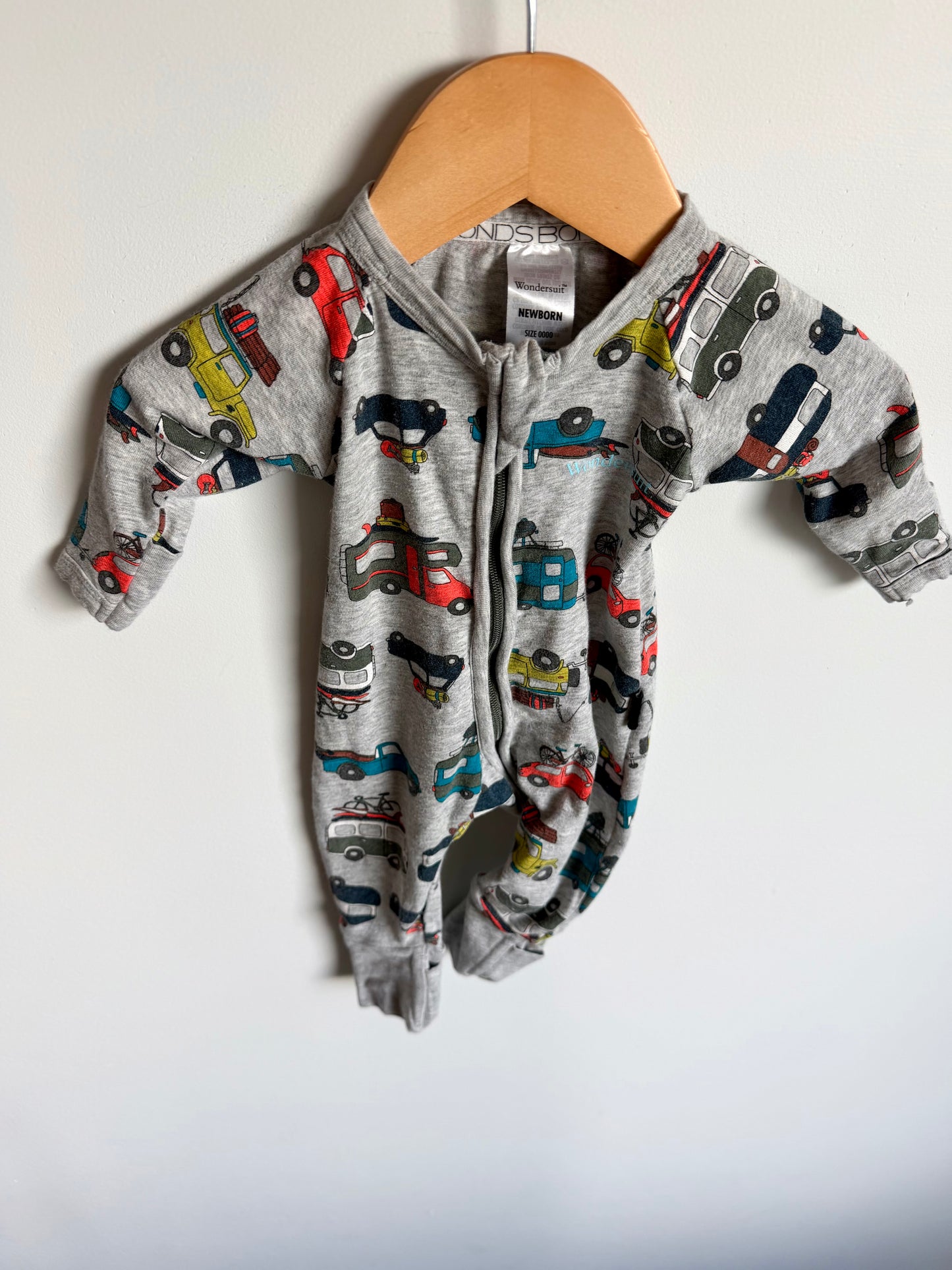 Bonds Newborn Grey Vehicles Wondersuit / 0m (0000)