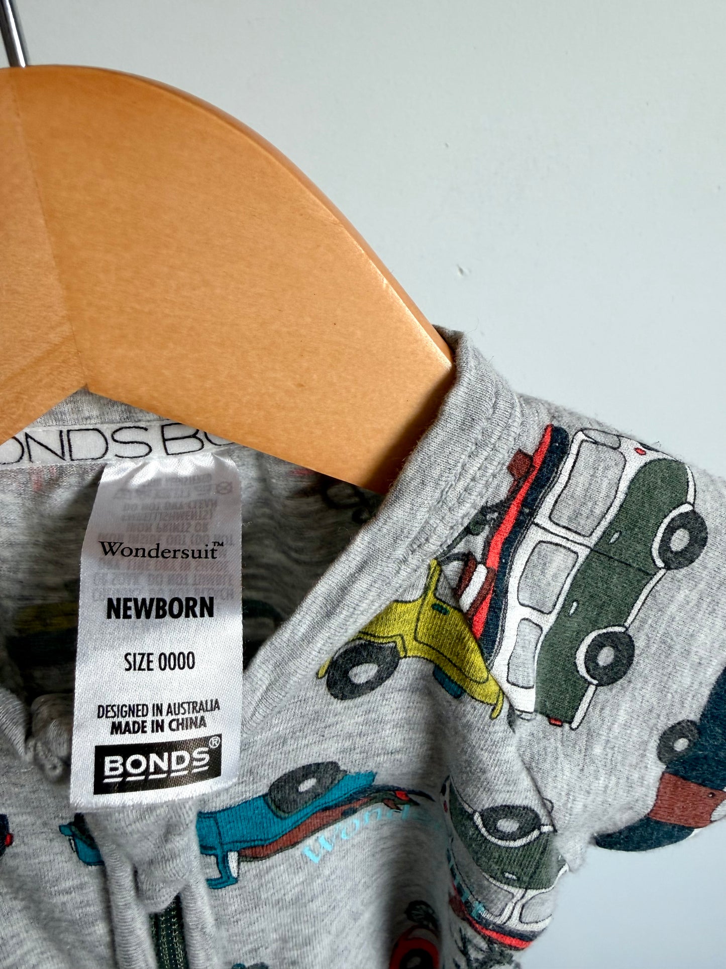 Bonds Newborn Grey Vehicles Wondersuit / 0m (0000)