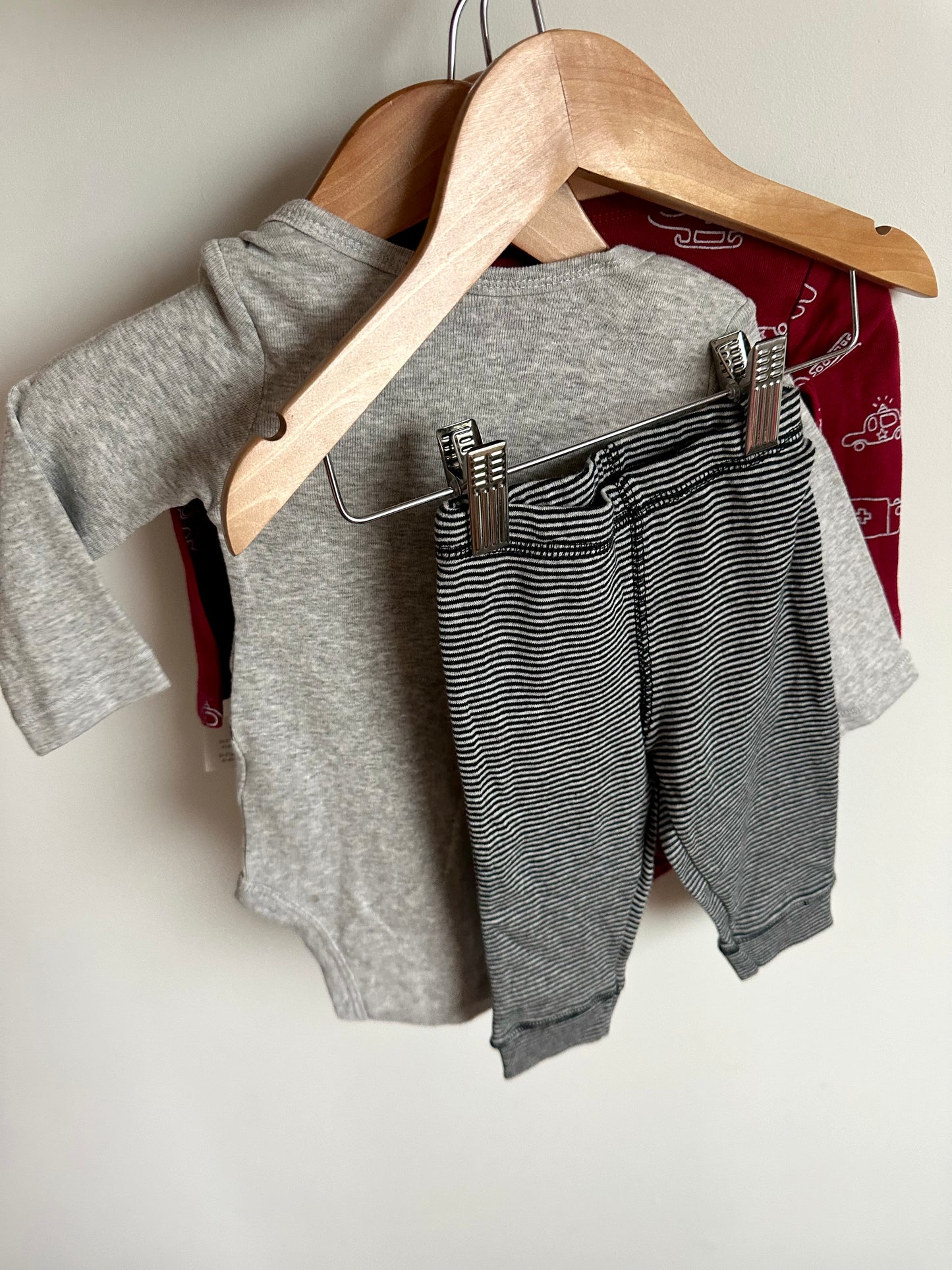 Firetruck Bodysuits + Pants Set (With tags) / 6m