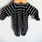 Bonds Newborn Black + Grey Stripe Wondersuit / 0m (0000)