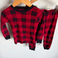 Checkered Red PJ Set / 2T