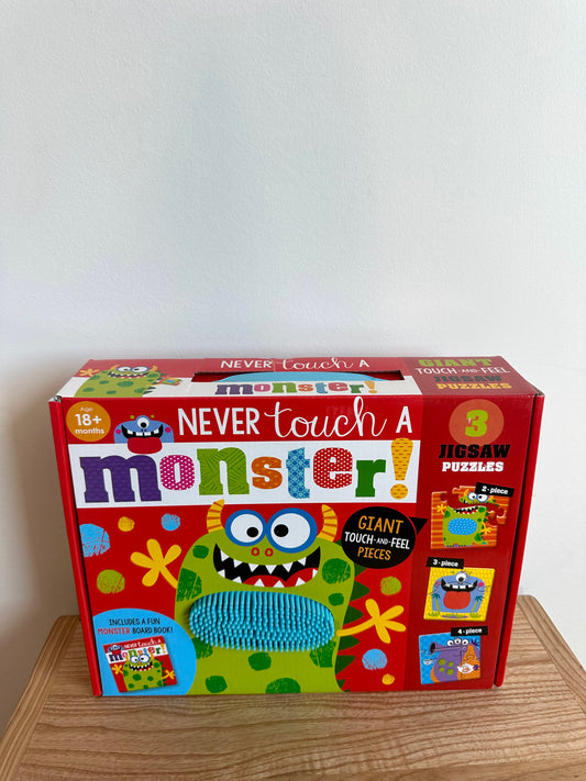 Never Touch a Monster Puzzle Set + Book (No Shipping)