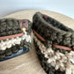 Green + Grey Knit Mocs / 3-12m