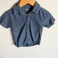 Button Up Collared Chambray T-Shirt / 2T