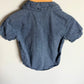 Button Up Collared Chambray T-Shirt / 2T