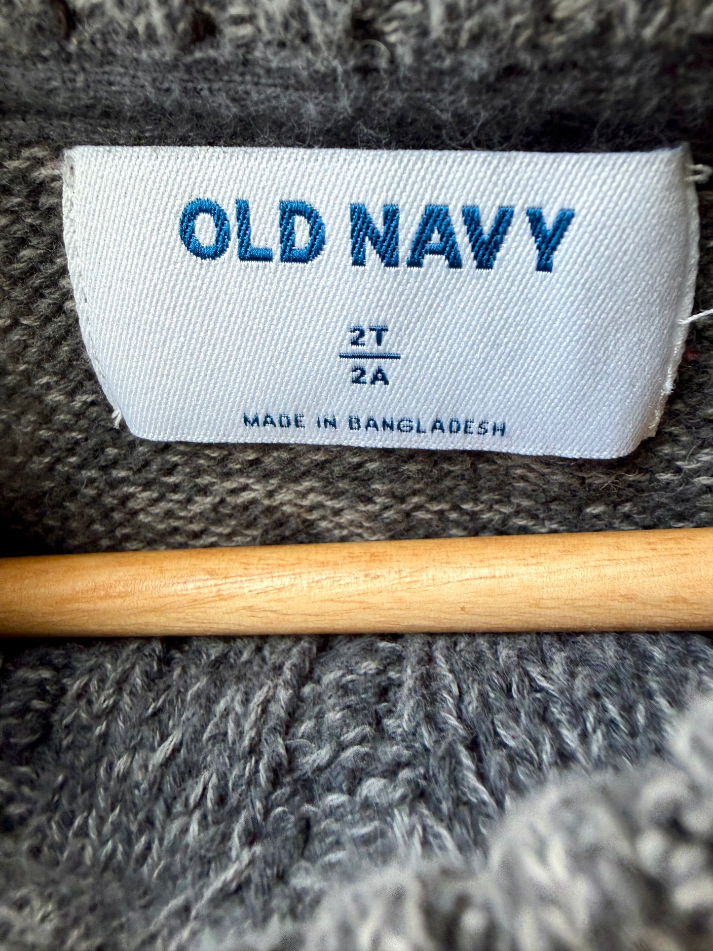 Grey Cable Knit Sweater / 2T