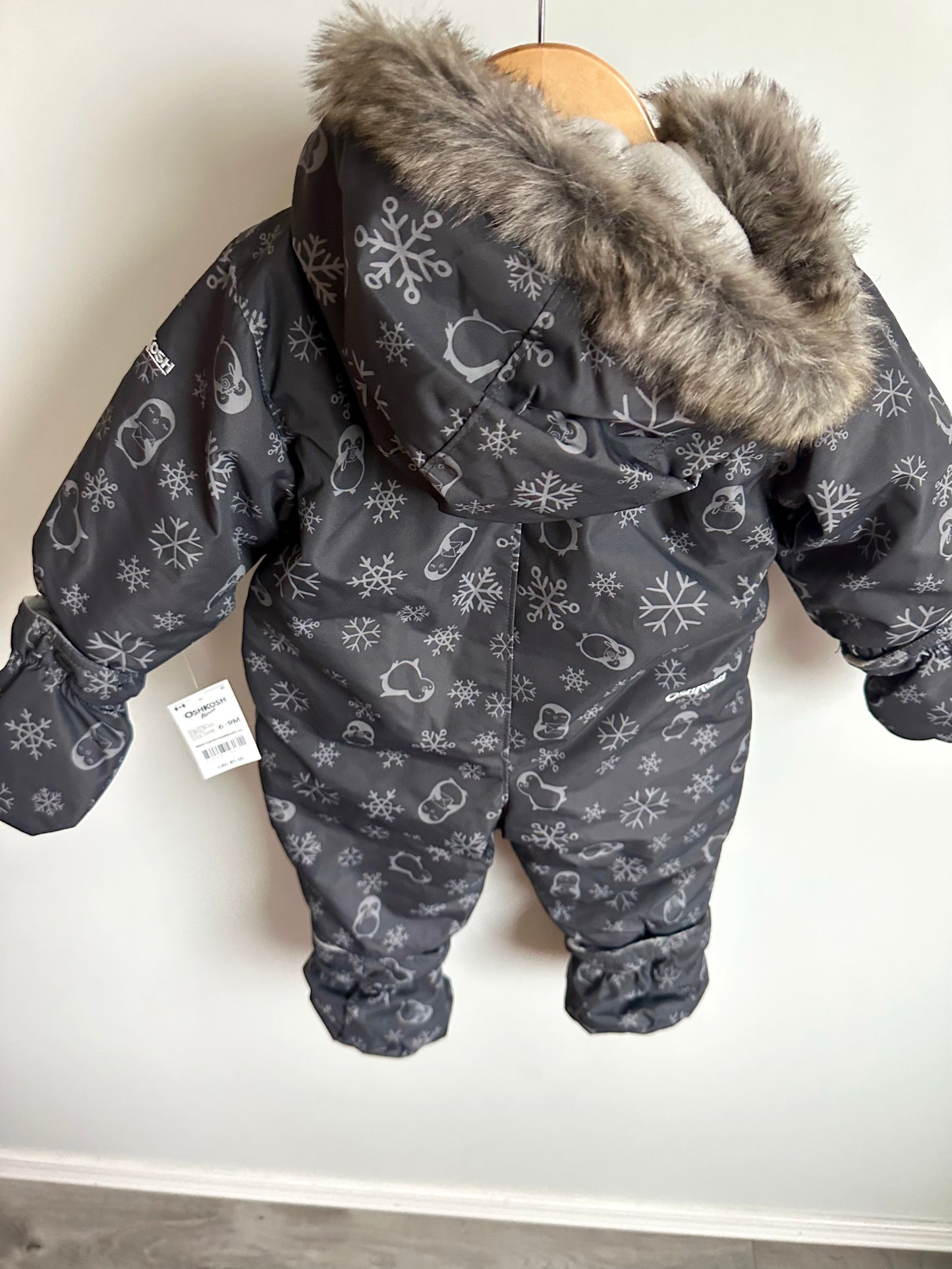 Penguin Grey Snow Suit (With tags) / 6-9m