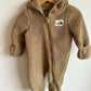 North Face Brown Bunting Suit / 6-12m