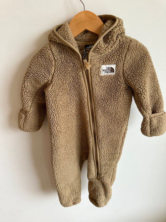 North Face Brown Bunting Suit / 6-12m