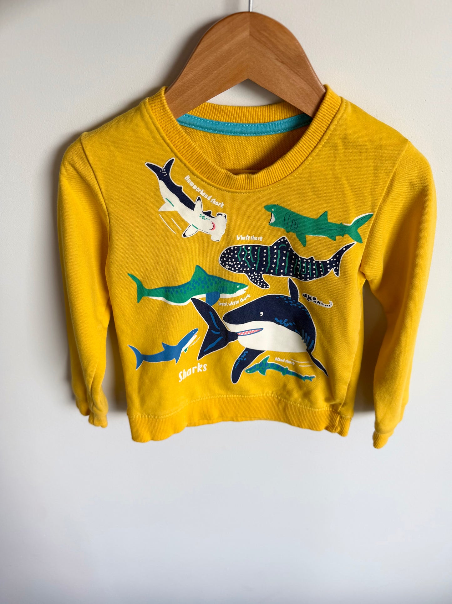 Shark Yellow Crew Neck Sweater / 3T