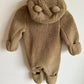 North Face Brown Bunting Suit / 6-12m