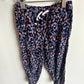 Loose Fit Purple Floral Pants / 3-4T