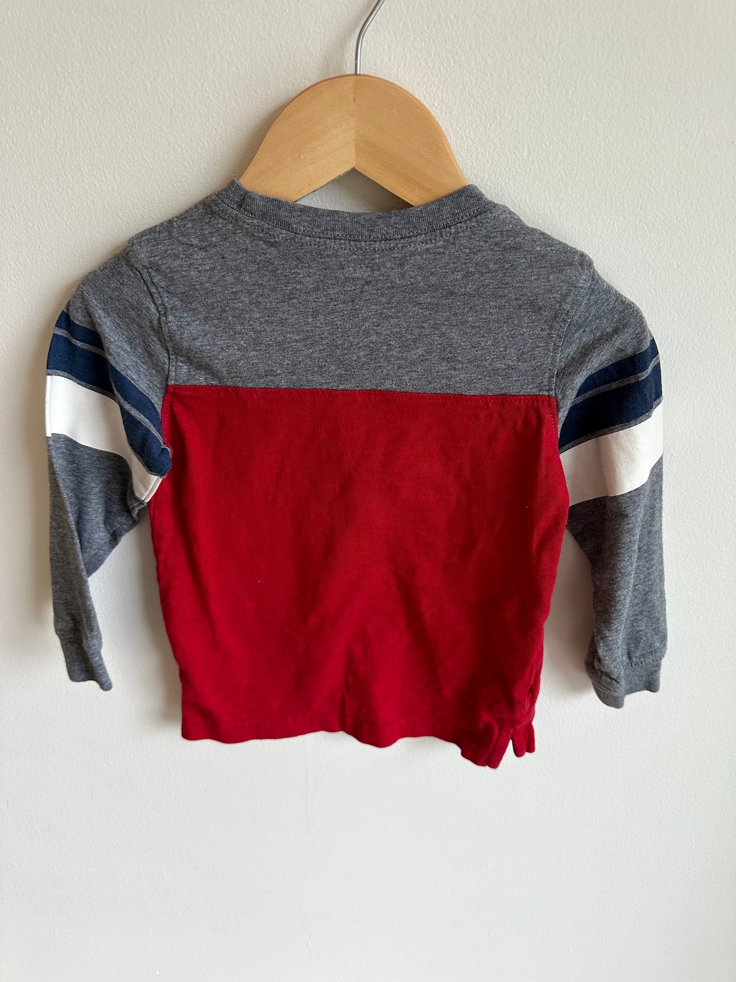 Grey + Red Long Sleeve / 2T