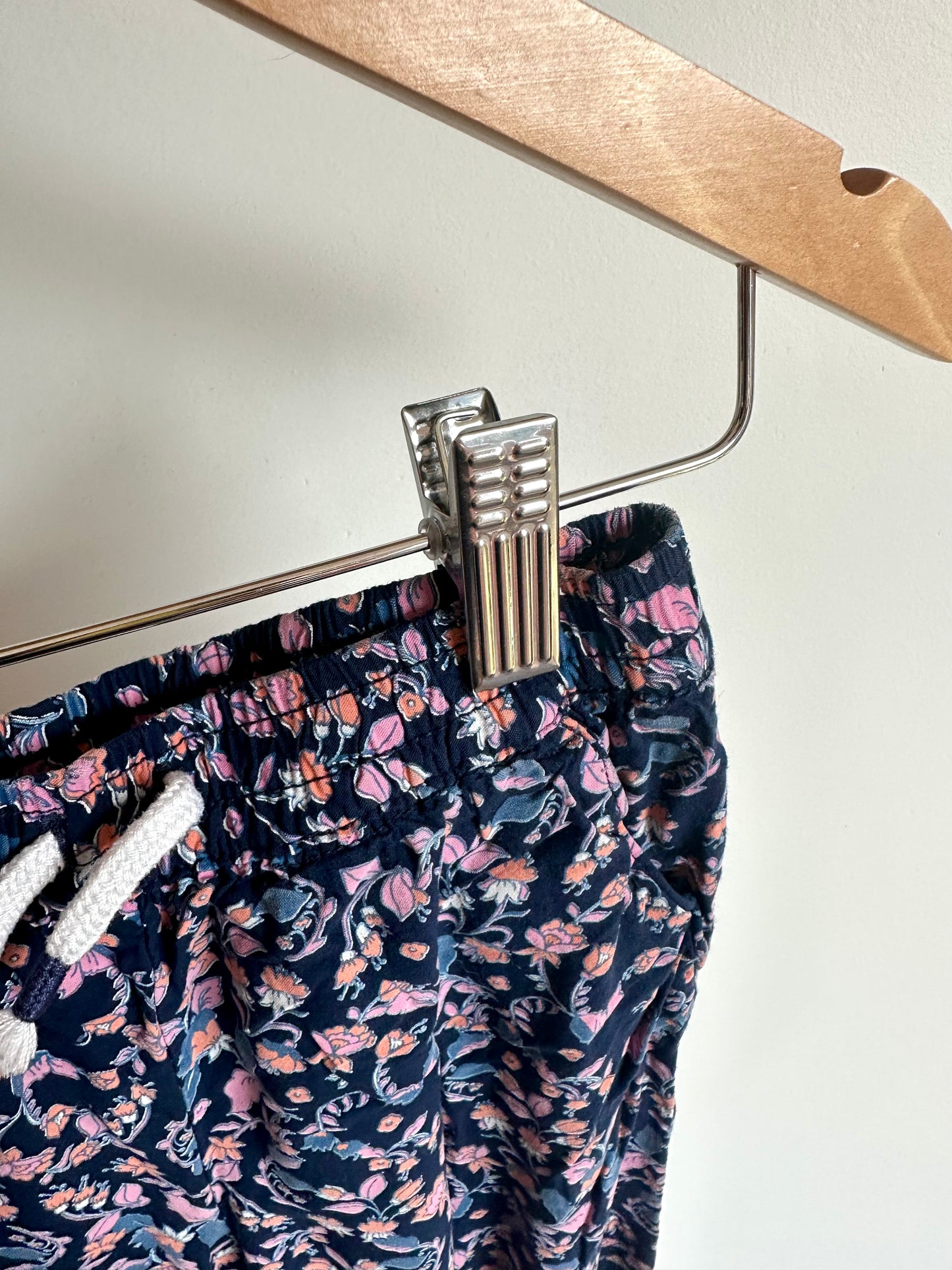 Loose Fit Purple Floral Pants / 3-4T