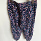 Loose Fit Purple Floral Pants / 3-4T