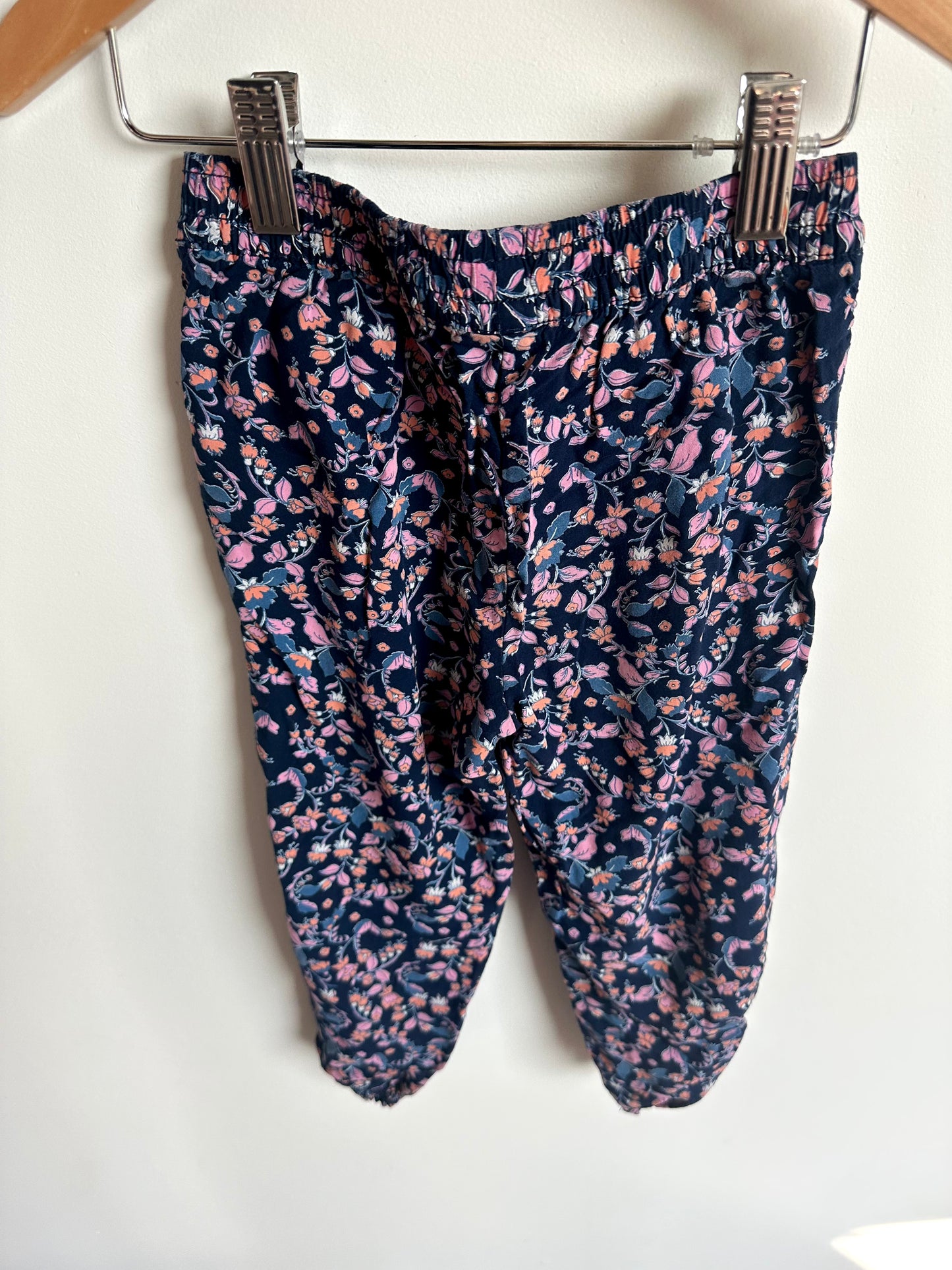 Loose Fit Purple Floral Pants / 3-4T
