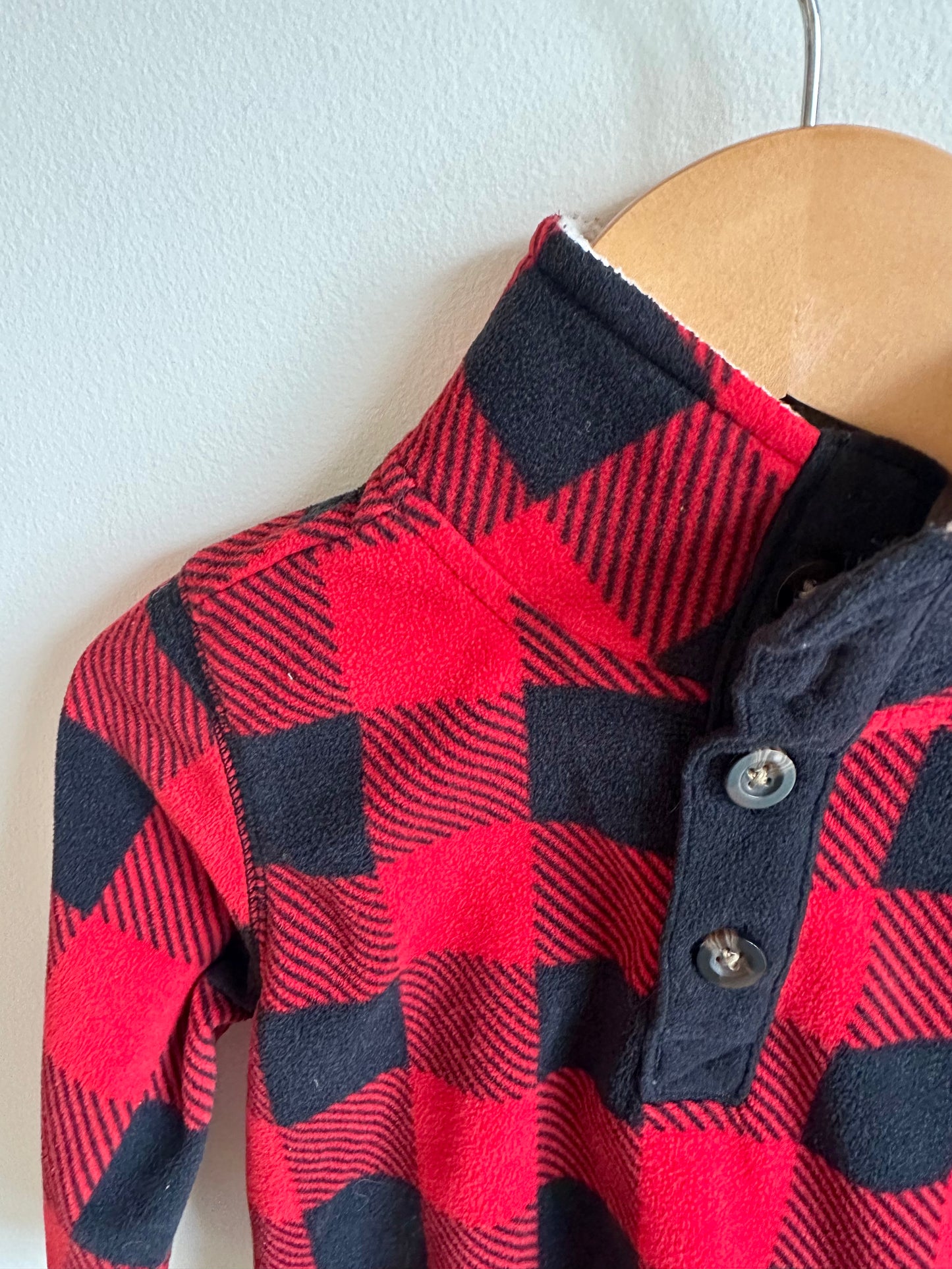 Fleece Checkered Sweater / 2T