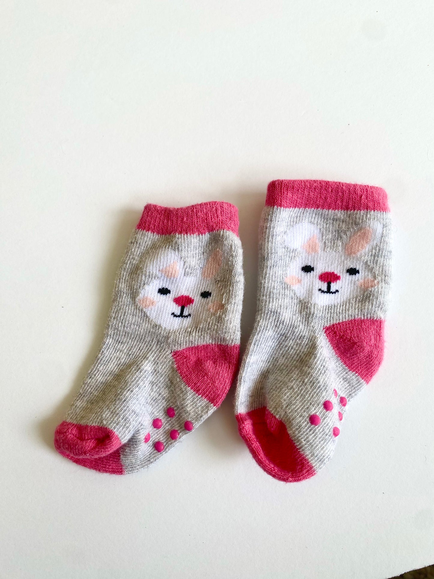 Pink Bunny Socks / 0-3m