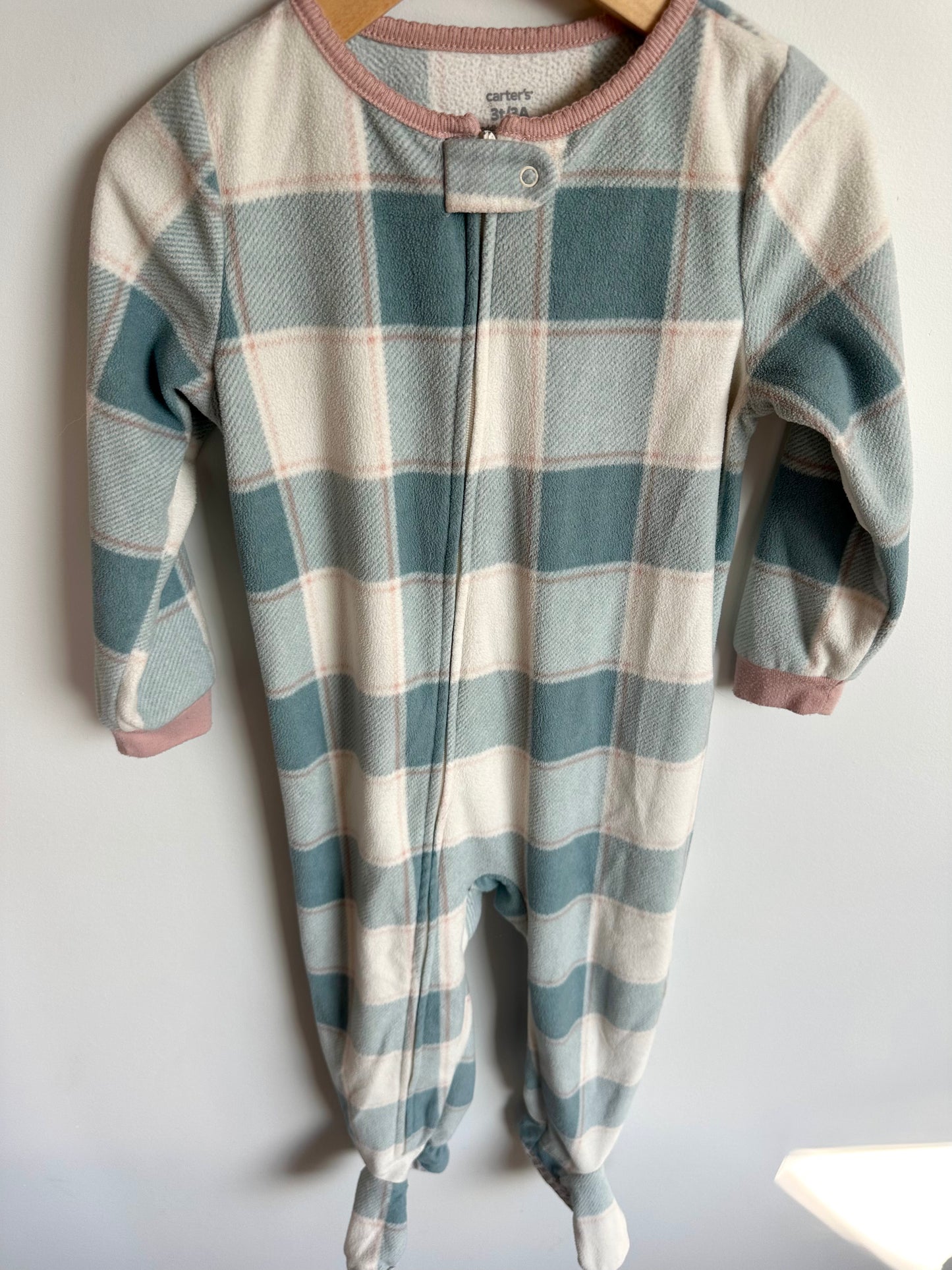 Plaid Fleece Sleeper / 3T