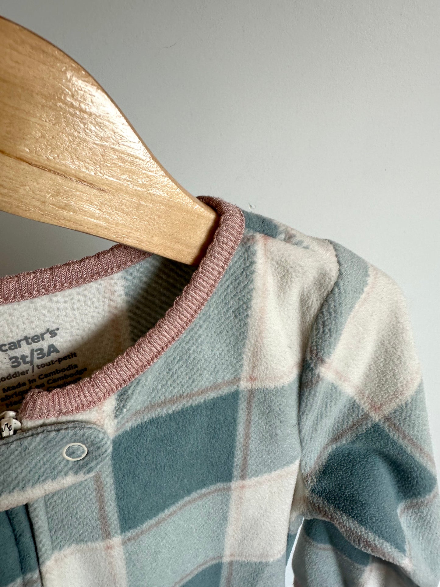 Plaid Fleece Sleeper / 3T