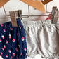3 Pairs of Shorts - Strawberry(2) + Grey / 3-6m