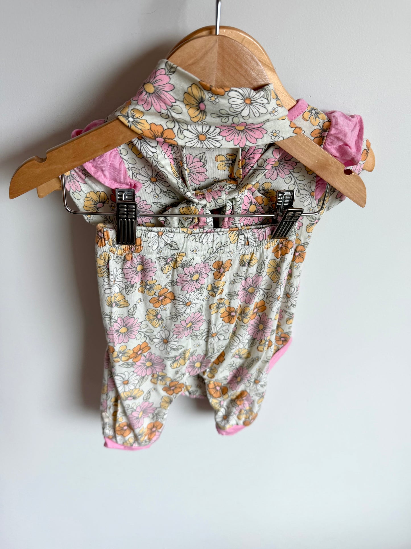 Milkberry Bamboo Bodysuit, Legging + Headband Set / 3-6m