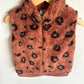 Fuzzy Brown Spotted Vest / 3T