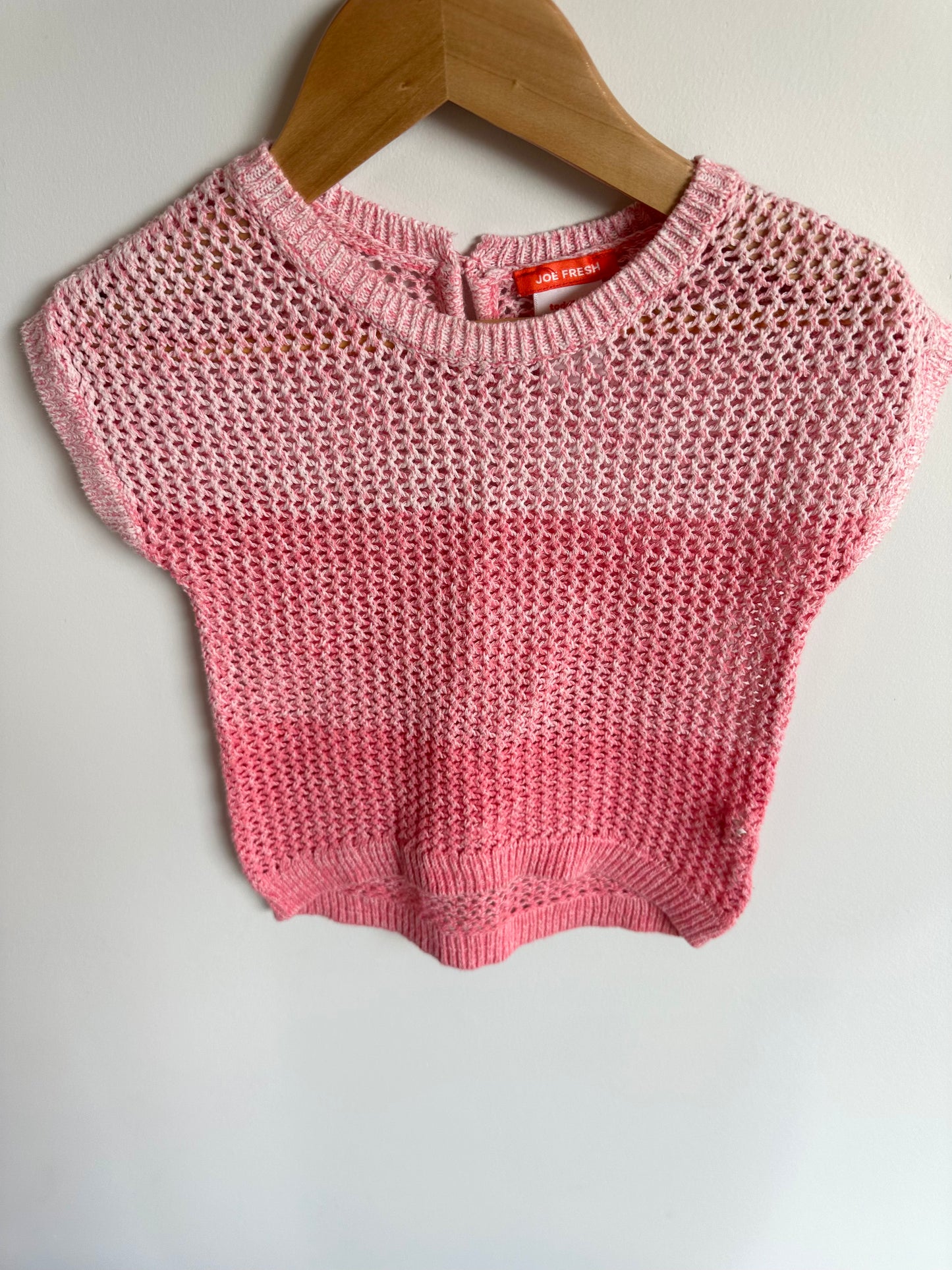 Pink Open Knit T-shirt / 3T